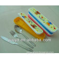 Travel spoon ,fork and knife in plastic case